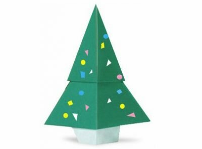 Árbol navideño origami súper sencillo1