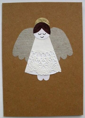 angel tarjeta navideña
